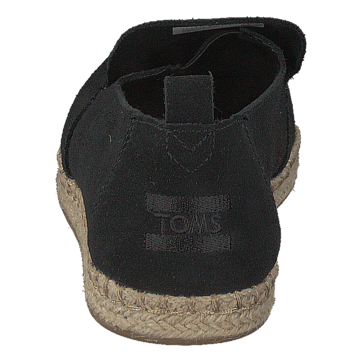 Deconstructed Alpargata Rope Black Suede