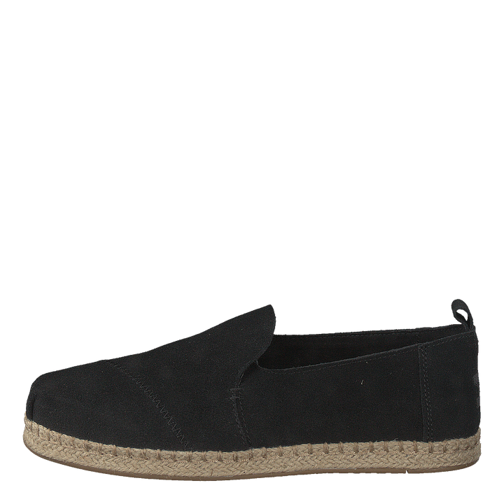 Deconstructed Alpargata Rope Black Suede