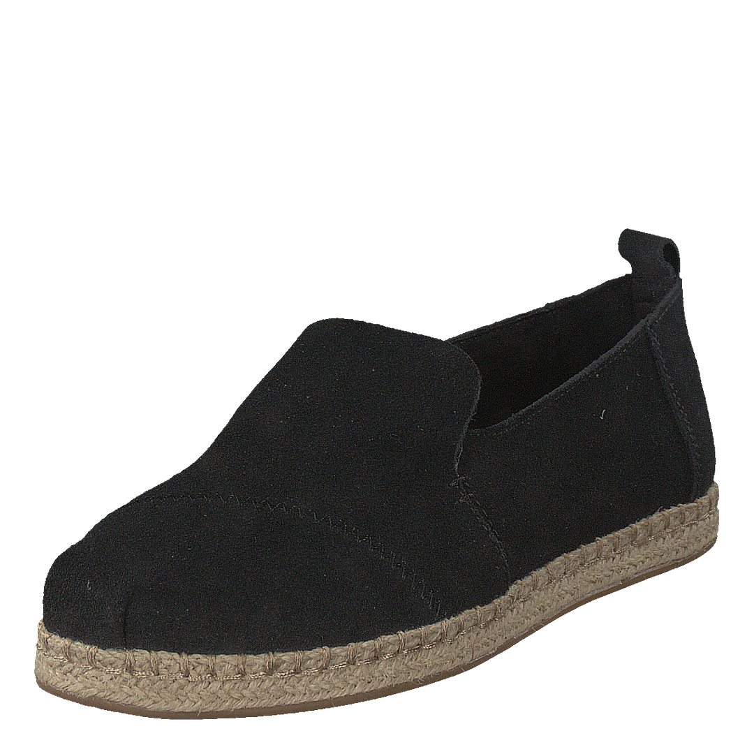 Deconstructed Alpargata Rope Black Suede
