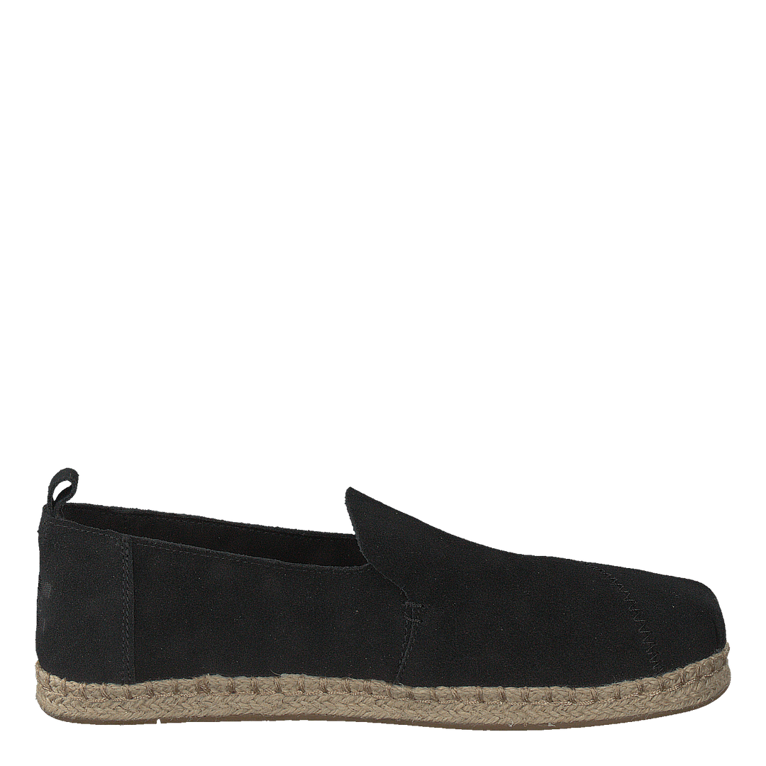 Deconstructed Alpargata Rope Black Suede