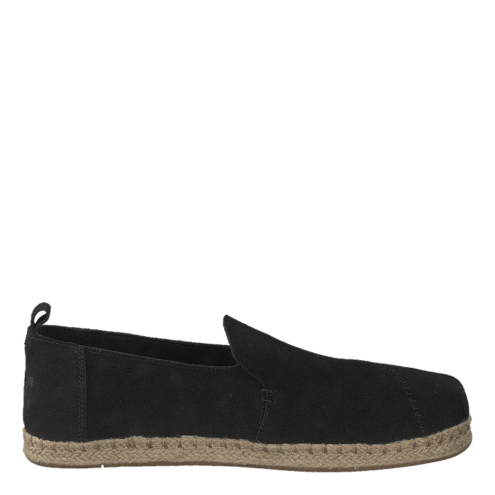 Deconstructed Alpargata Rope Black Suede