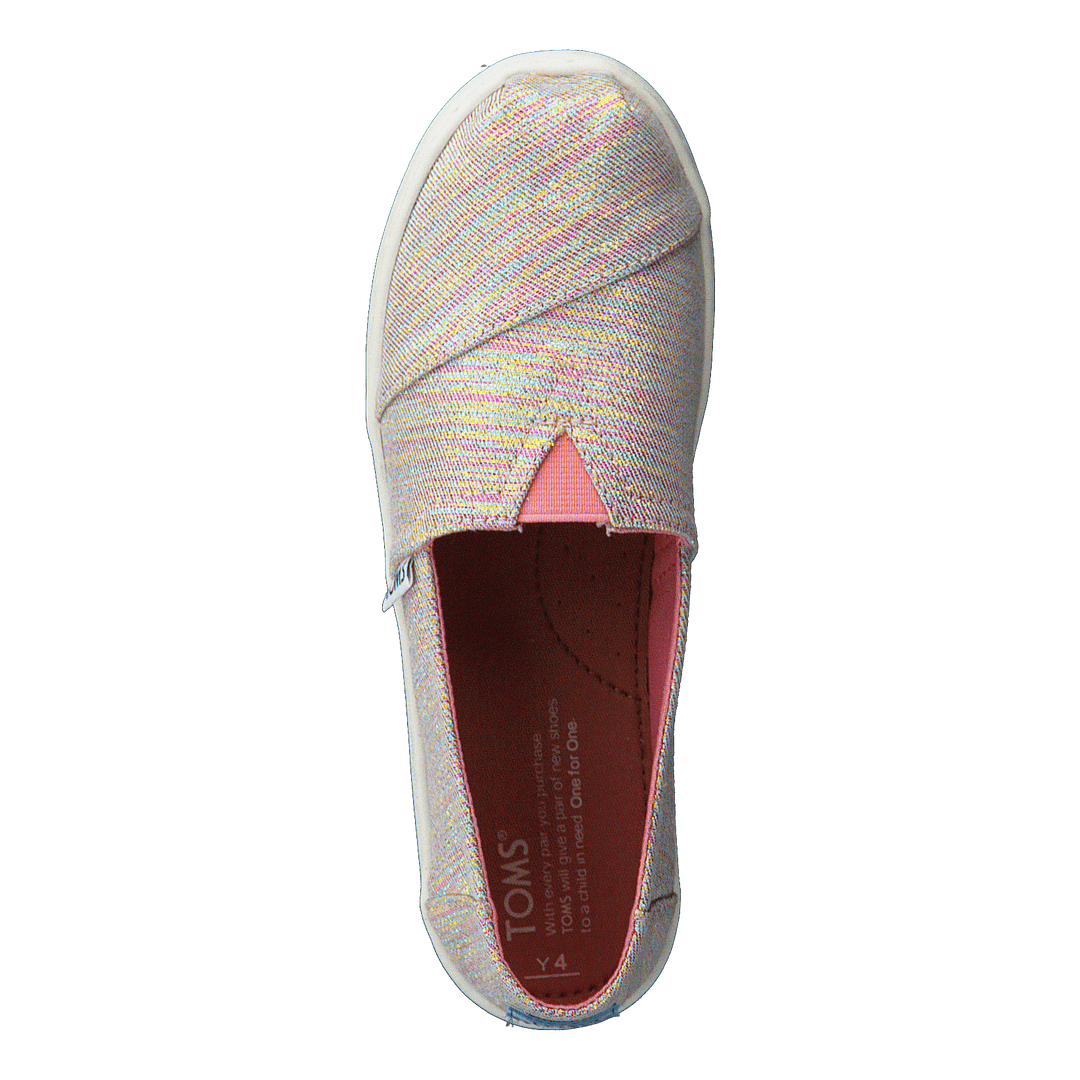 Alpargata Youth Pink Multi Twill Glimmer