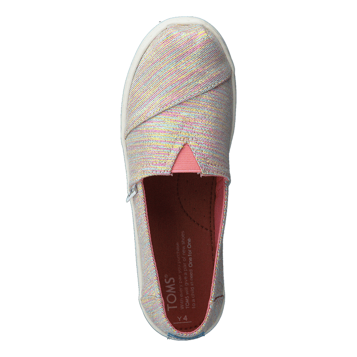 Alpargata Youth Pink Multi Twill Glimmer