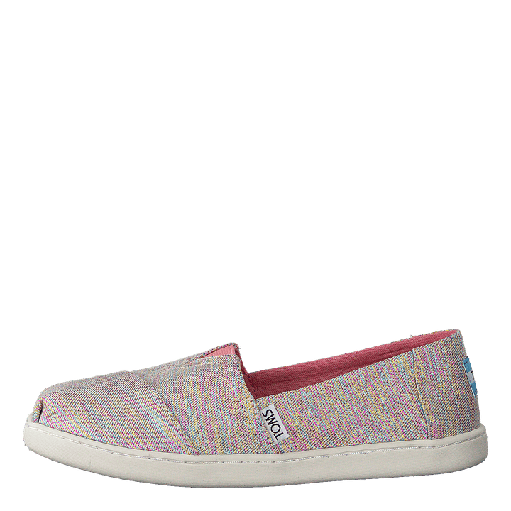 Alpargata Youth Pink Multi Twill Glimmer