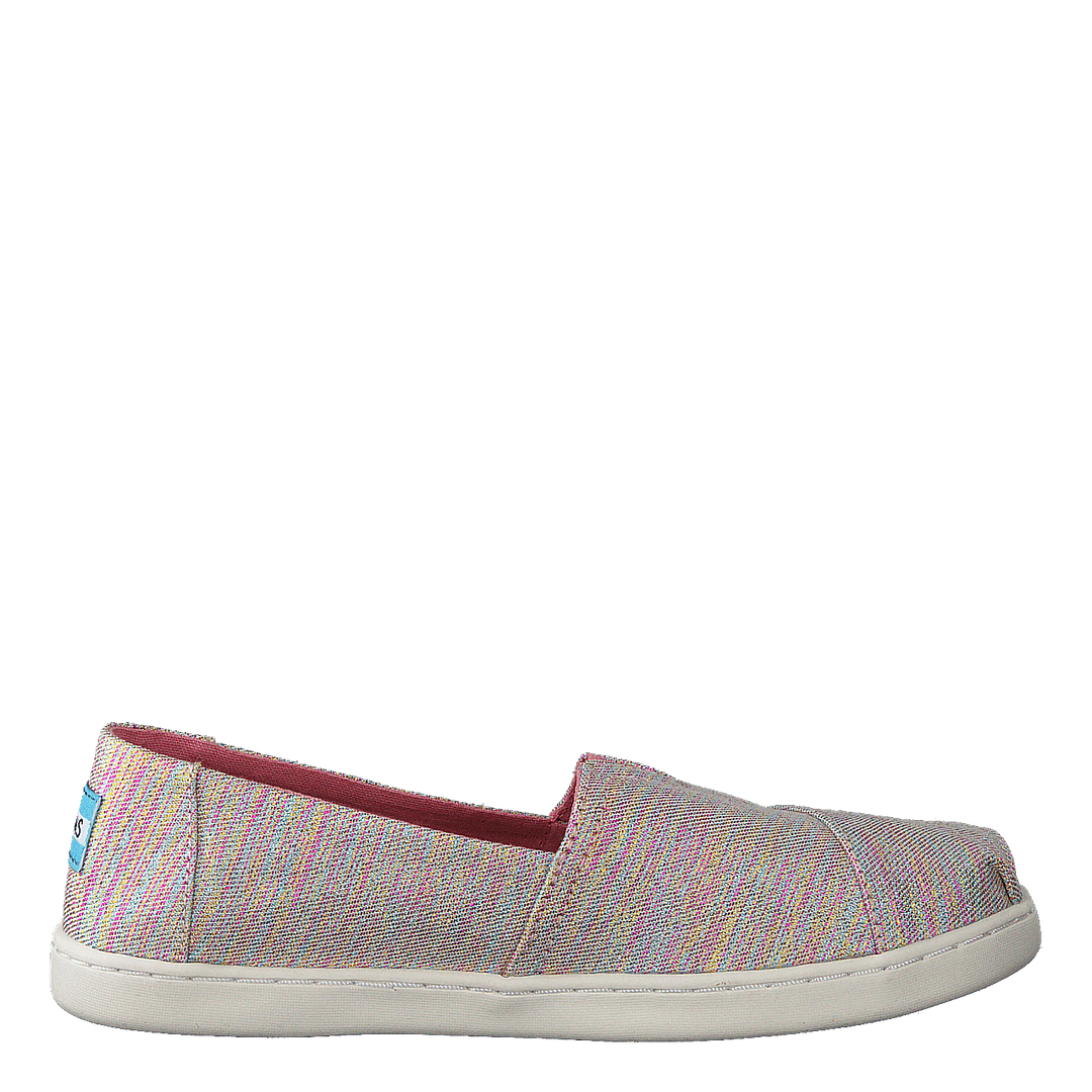 Alpargata Youth Pink Multi Twill Glimmer