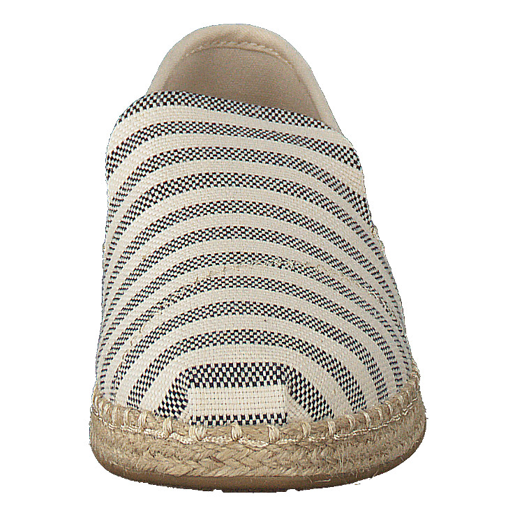 Deconstructed Alpargata Rope Black Woven Stripe