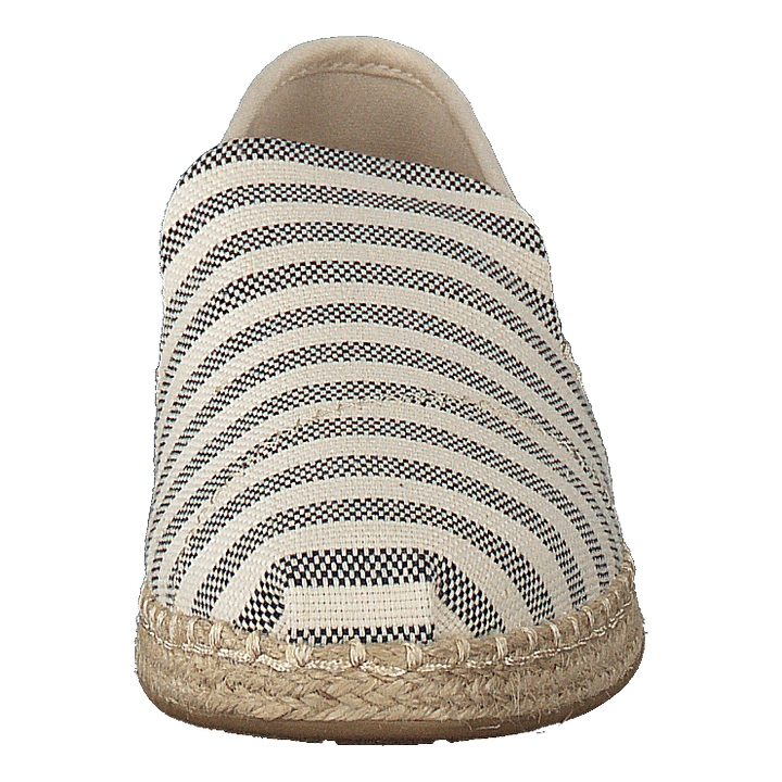 Deconstructed Alpargata Rope Black Woven Stripe