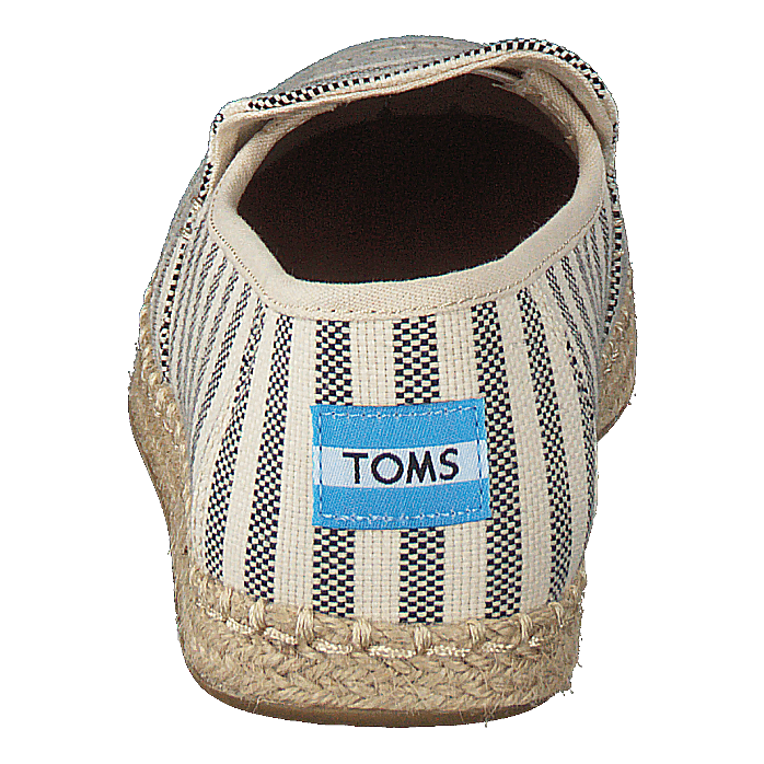 Deconstructed Alpargata Rope Black Woven Stripe