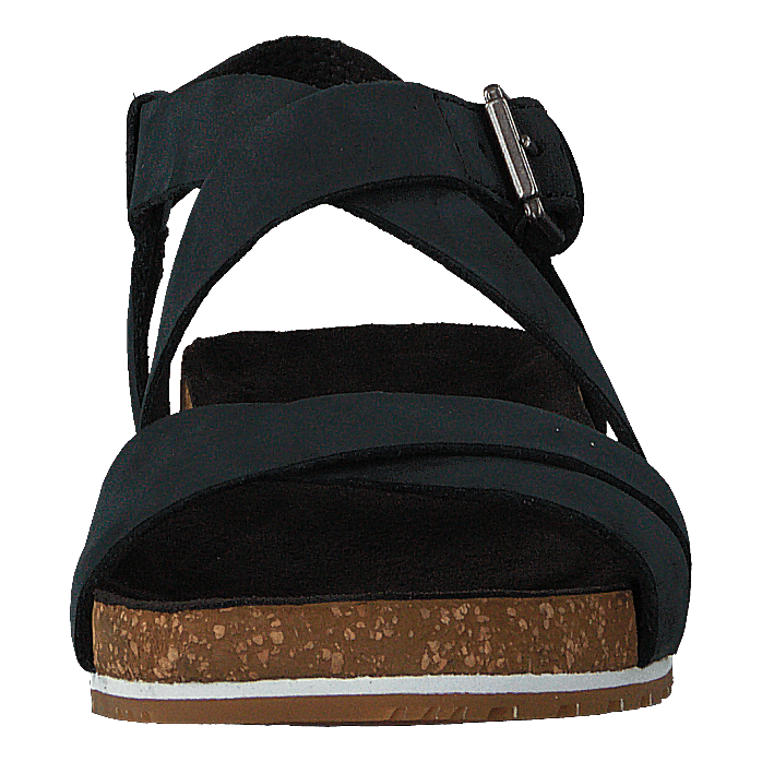 Malibu Waves Ankle Sandal Jet Black Naturebuck