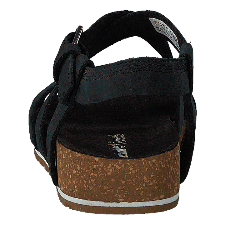 Malibu Waves Ankle Sandal Jet Black Naturebuck