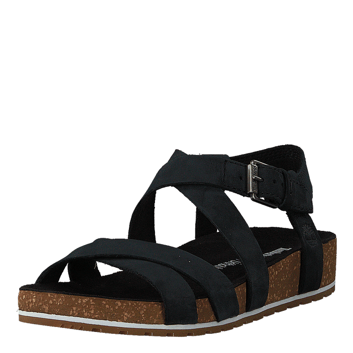 Malibu Waves Ankle Sandal Jet Black Naturebuck