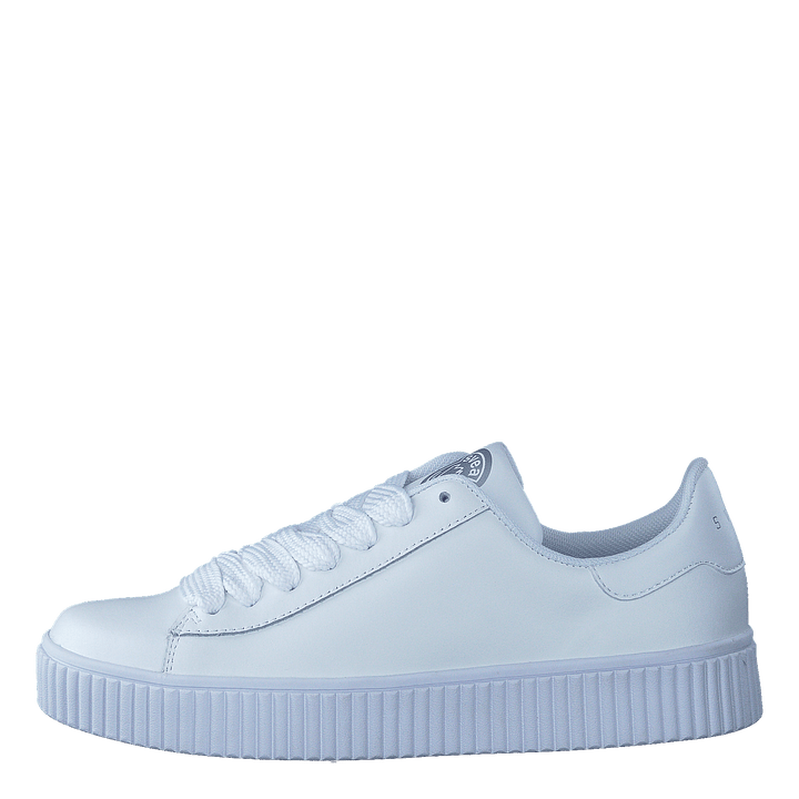Anna Wide Lace Sneaker White