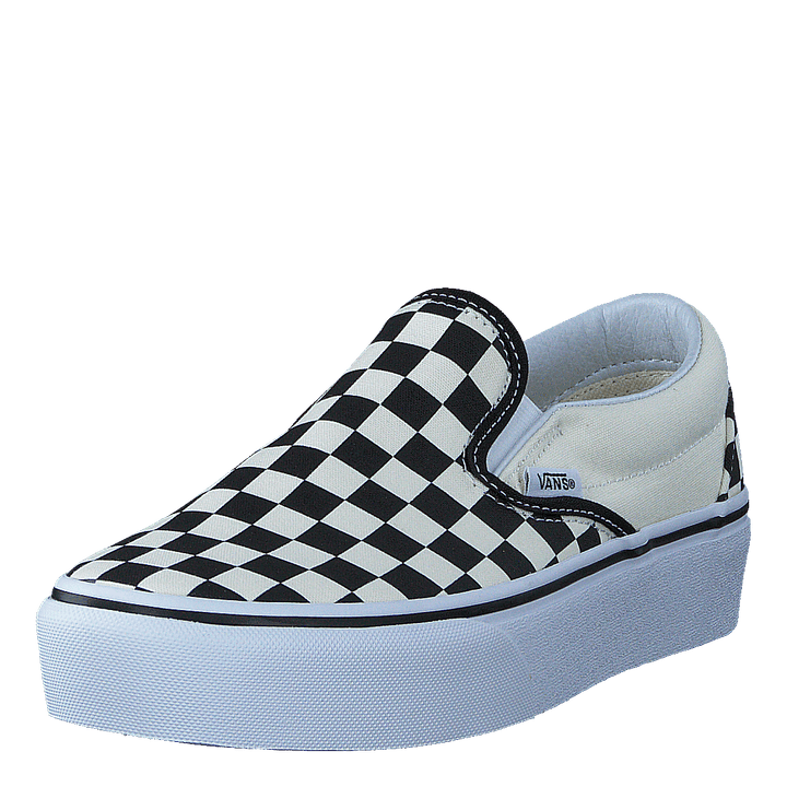 Ua Classic Slip-on Platform Black And White Checker/white - Heppo.com