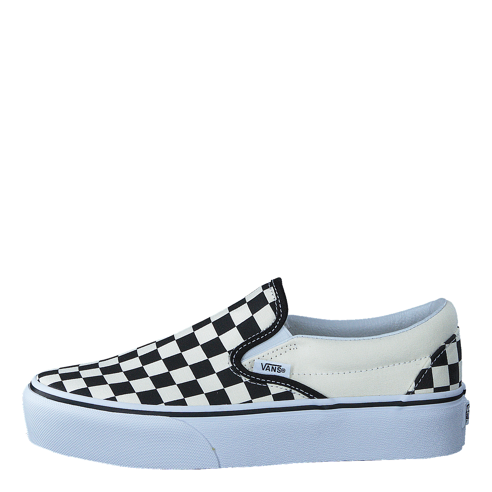 Black and white checkered platform vans sales