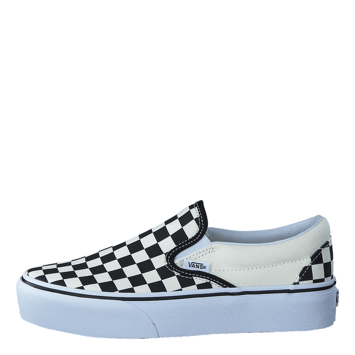 Ua Classic Slip-on Platform Black And White Checker/white - Heppo.com