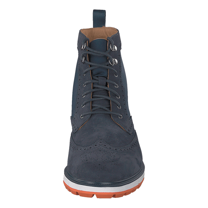 Motion Wing Tip Boot Navy/orange