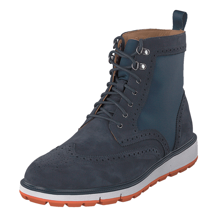 Motion Wing Tip Boot Navy/orange