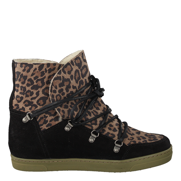 Uma Wool Leopard Suede