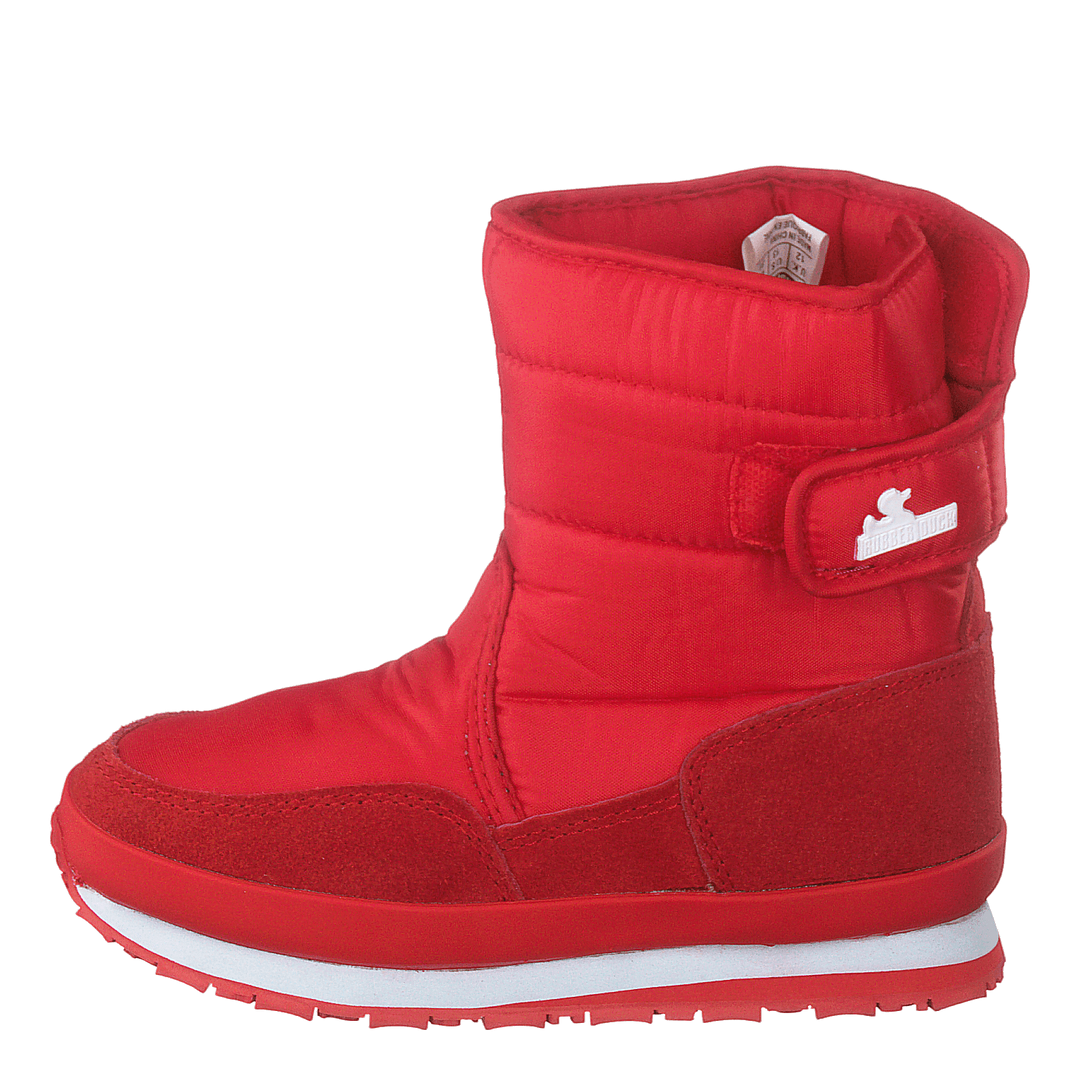Rd Nylon Suede Solid Kids Red