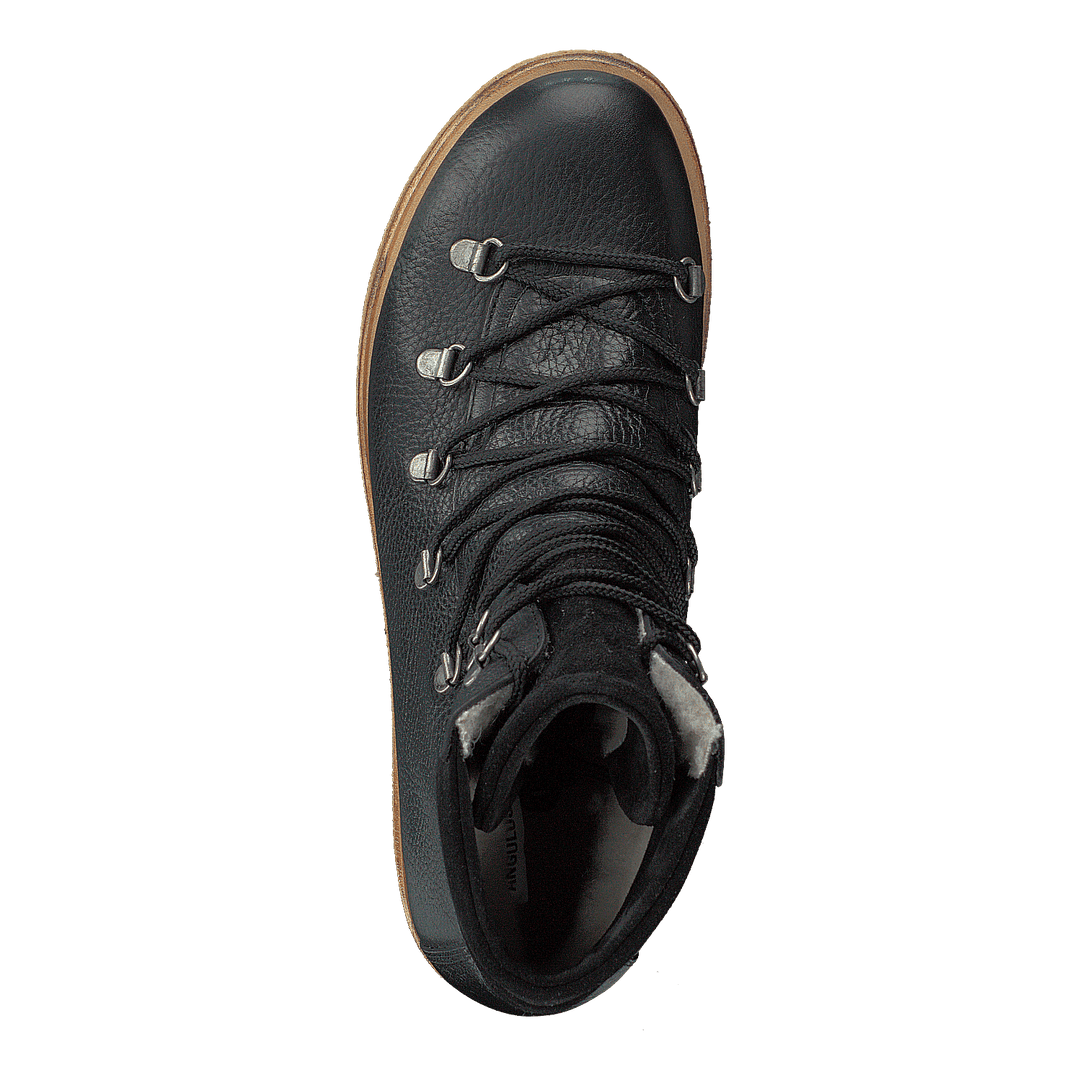 Boot With Laces And D-rings Black