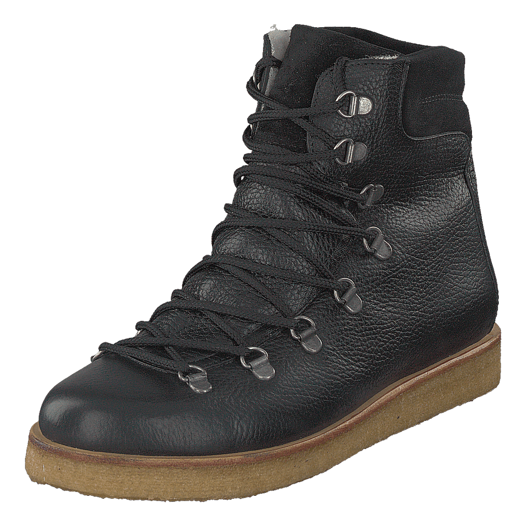 Boot With Laces And D-rings Black