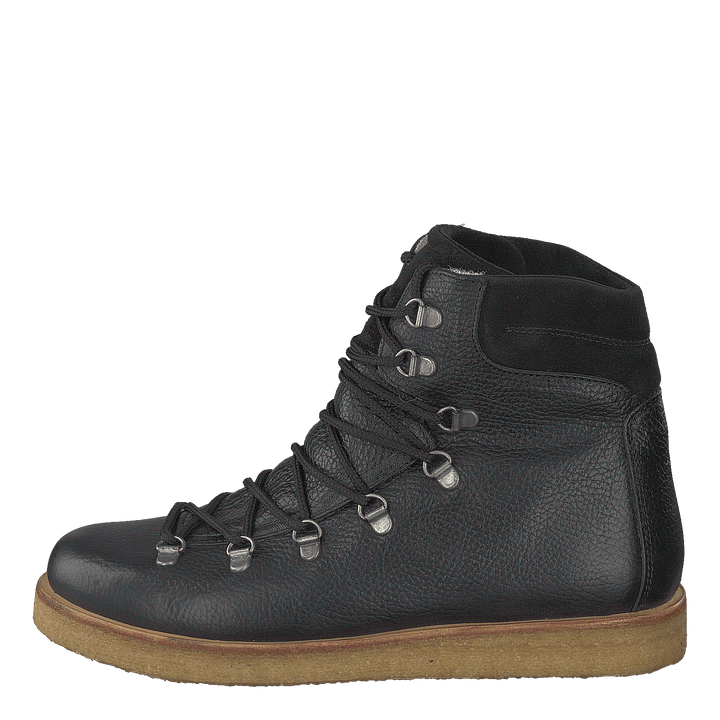 Boot With Laces And D-rings Black