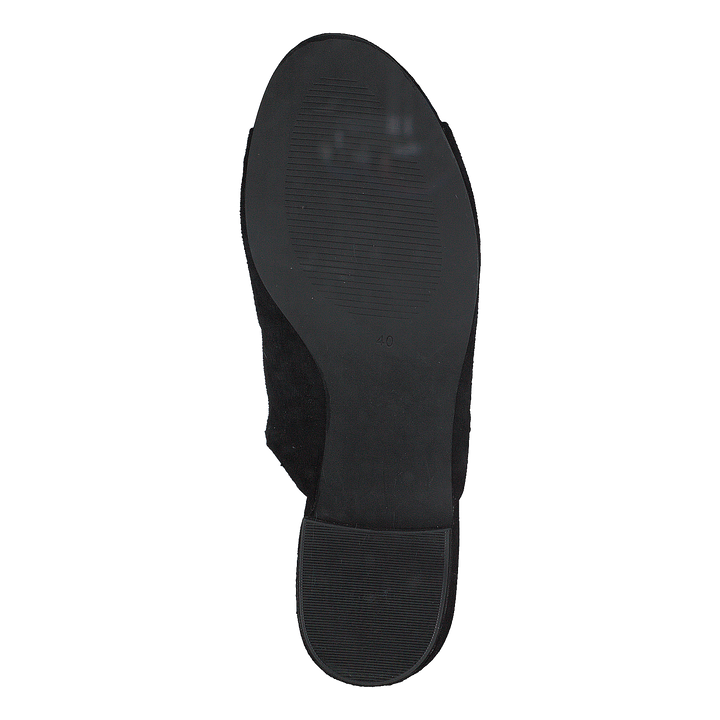 Suede Mule Sandal Jfm17 110 - Black 10