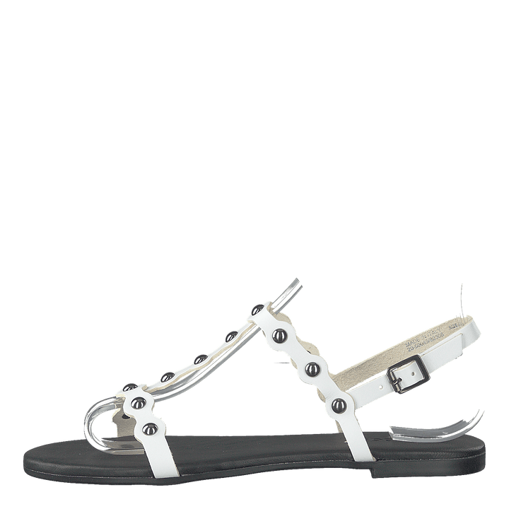 Bitt Leather Studs Sandal 800 - White