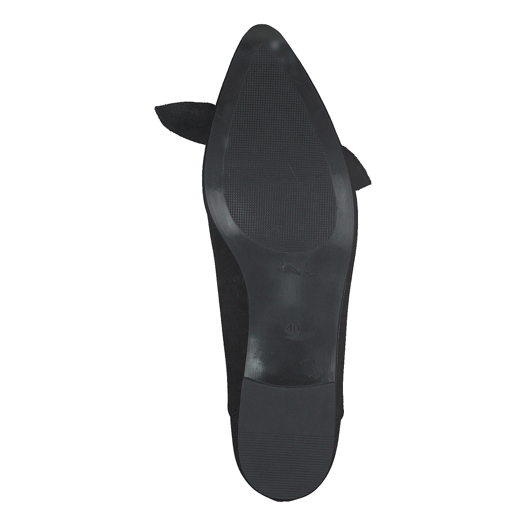 Berna Suede Bow Shoe 101 - Black 1