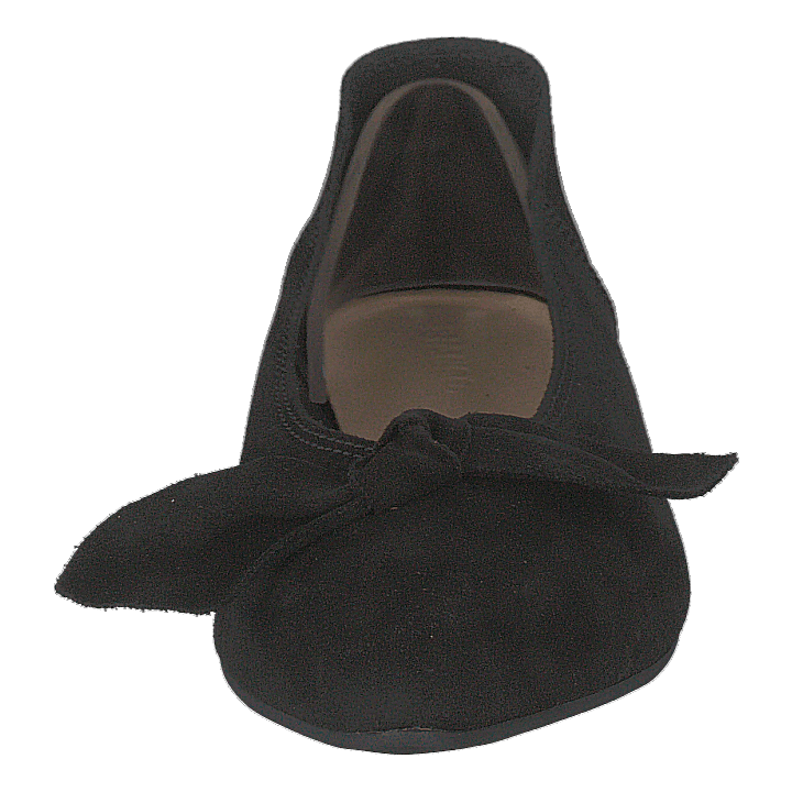 Berna Suede Bow Shoe 101 - Black 1