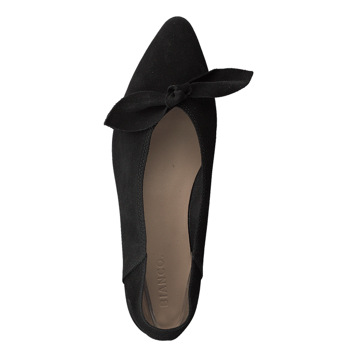 Berna Suede Bow Shoe 101 - Black 1
