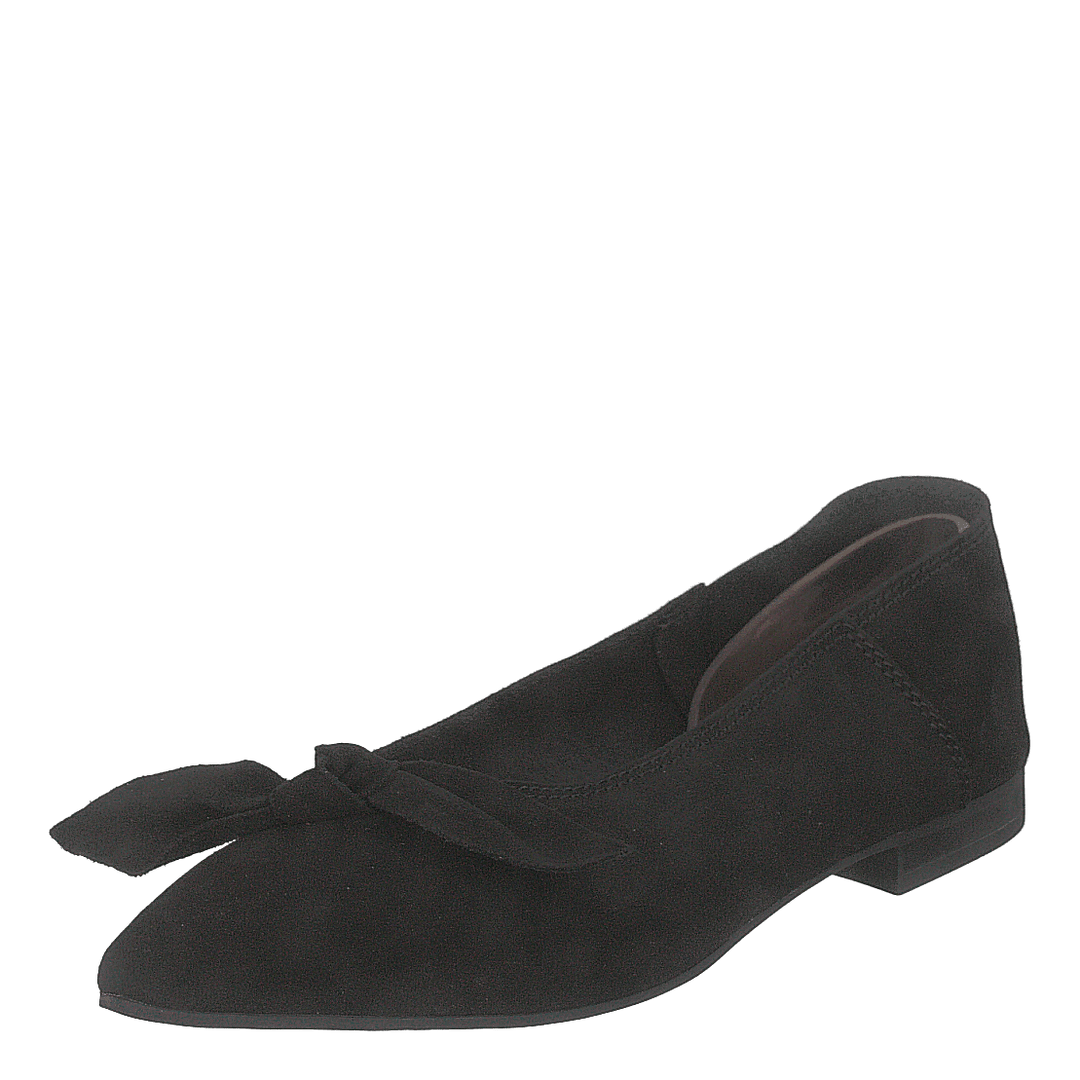 Berna Suede Bow Shoe 101 - Black 1
