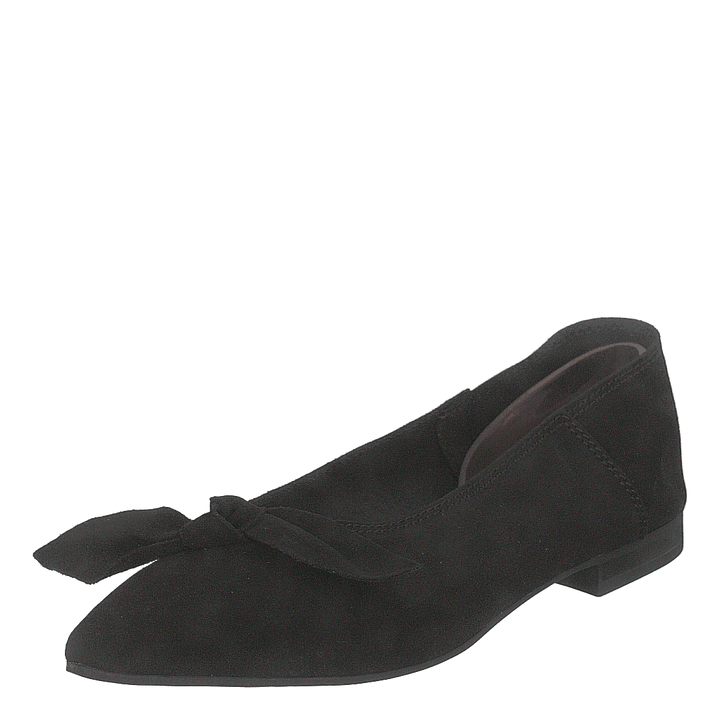 Berna Suede Bow Shoe 101 - Black 1