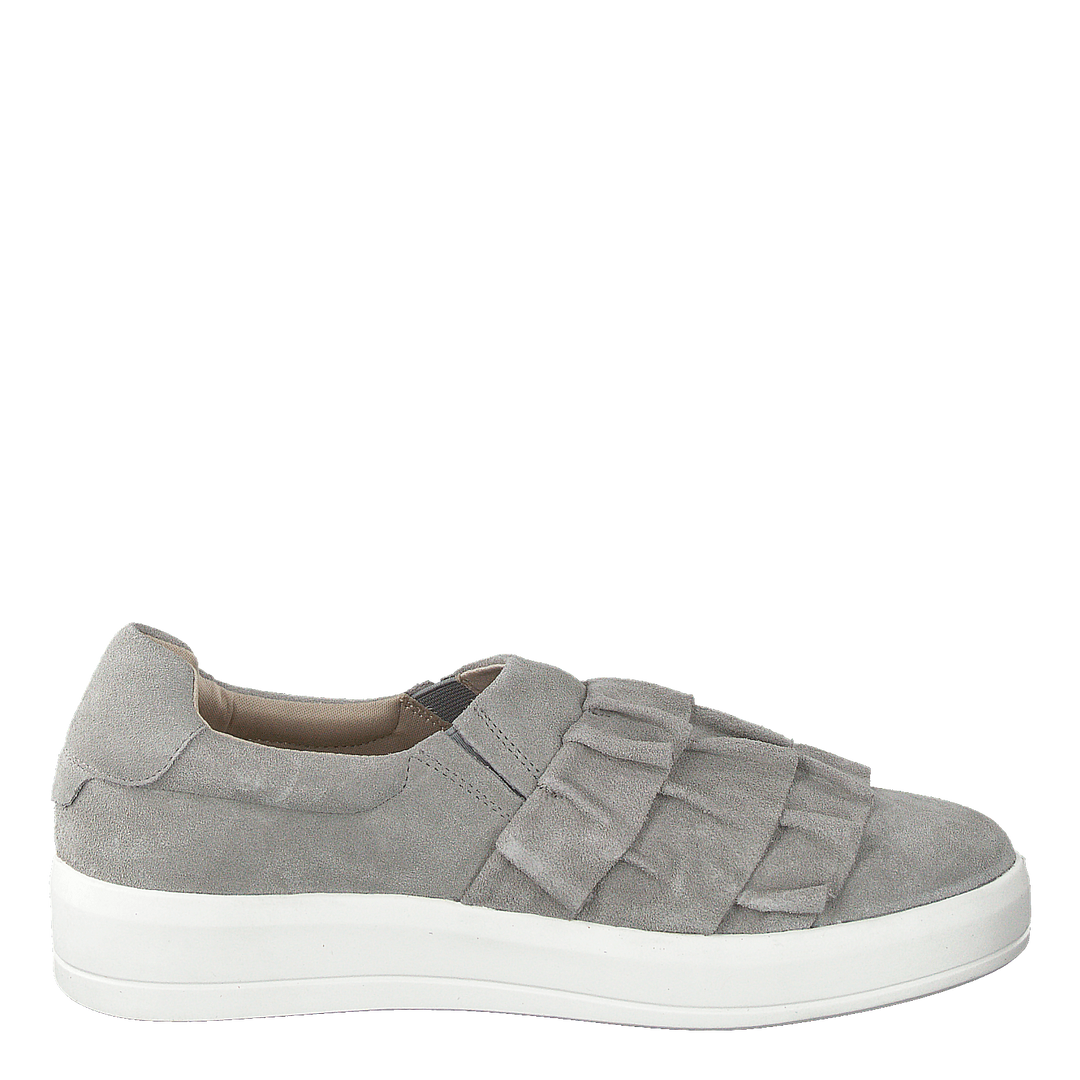 Betina Suede Frill Shoe 151 - Light Grey 1