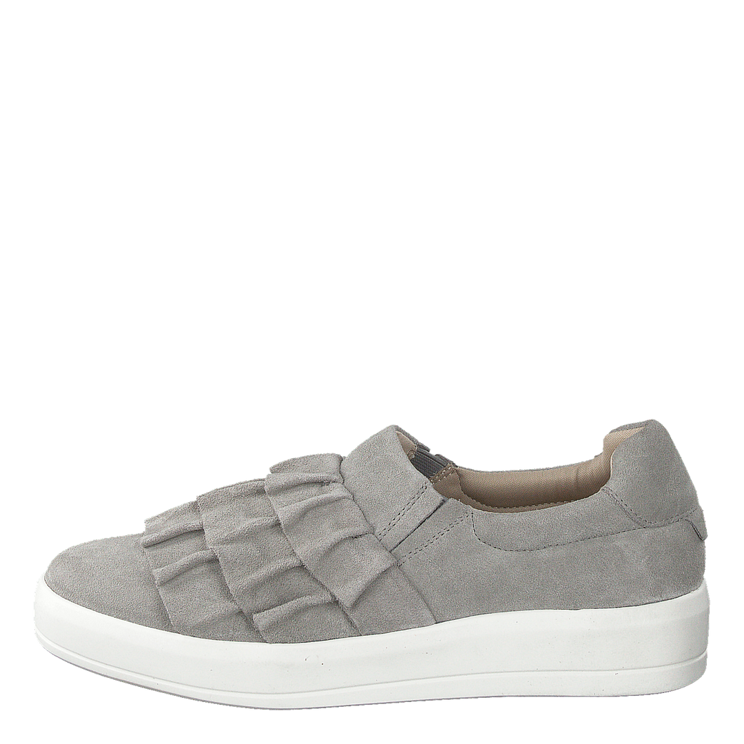 Betina Suede Frill Shoe 151 - Light Grey 1