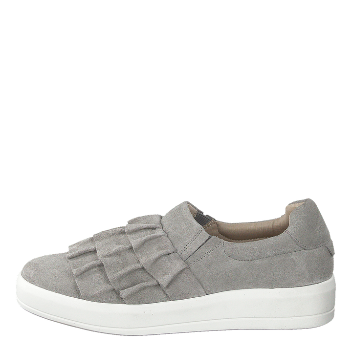 Betina Suede Frill Shoe 151 - Light Grey 1