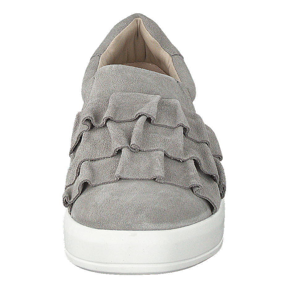 Betina Suede Frill Shoe 151 - Light Grey 1