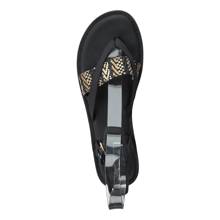 Black Canvas Geometric Woven Black