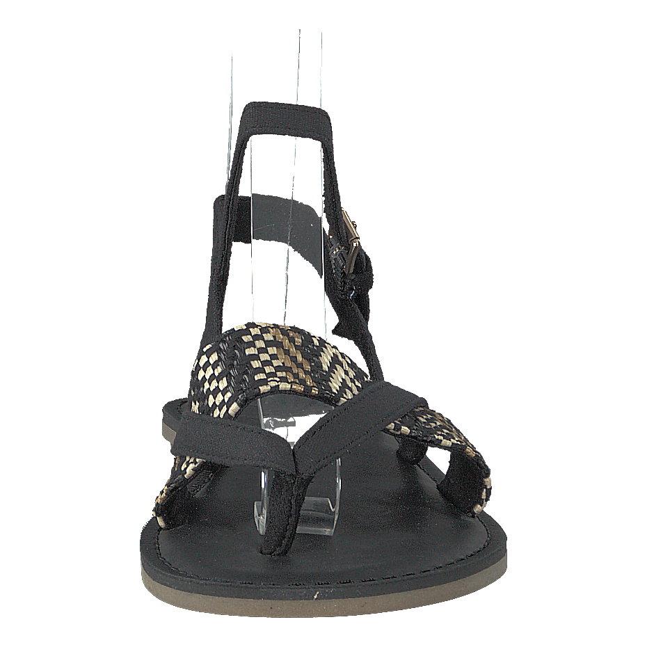 Black Canvas Geometric Woven Black