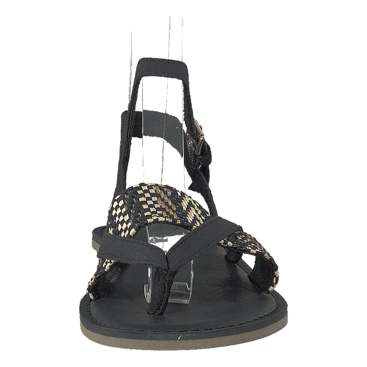 Black Canvas Geometric Woven Black