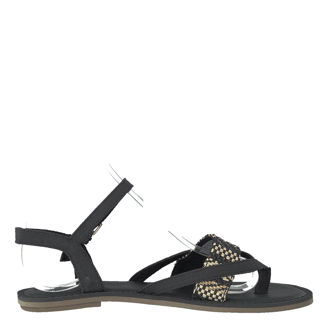 Black Canvas Geometric Woven Black