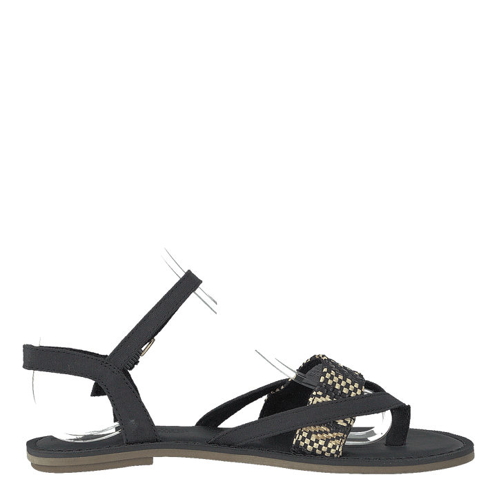 Black Canvas Geometric Woven Black