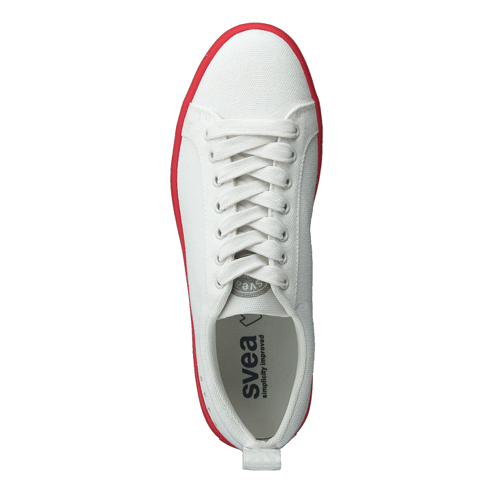 Arlo Three Antique White, Red Outsole