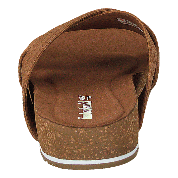 Malibu Waves Cross Slide Rust Embossed Suede