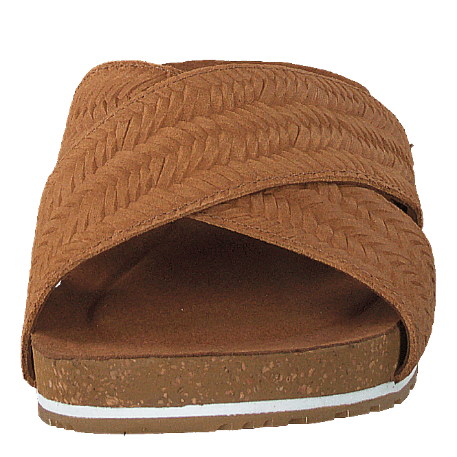 Malibu Waves Cross Slide Rust Embossed Suede