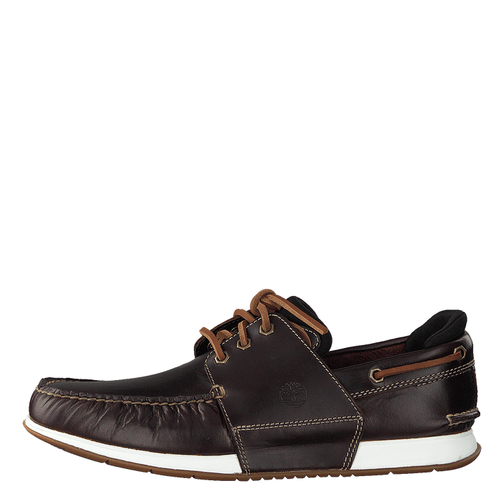Heger's Bay 3 Eye Boat Medium Brown Full Grain