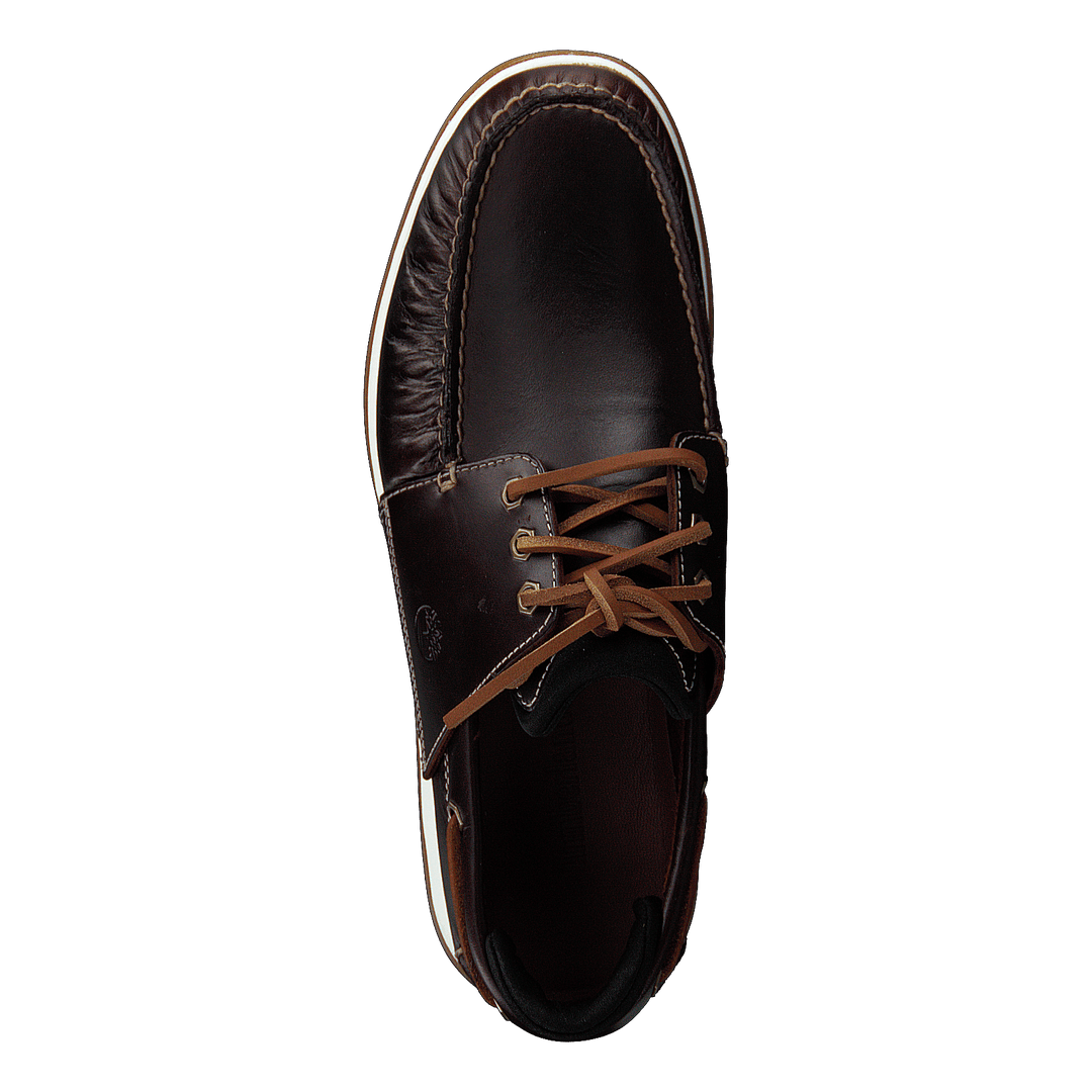 Heger's Bay 3 Eye Boat Medium Brown Full Grain