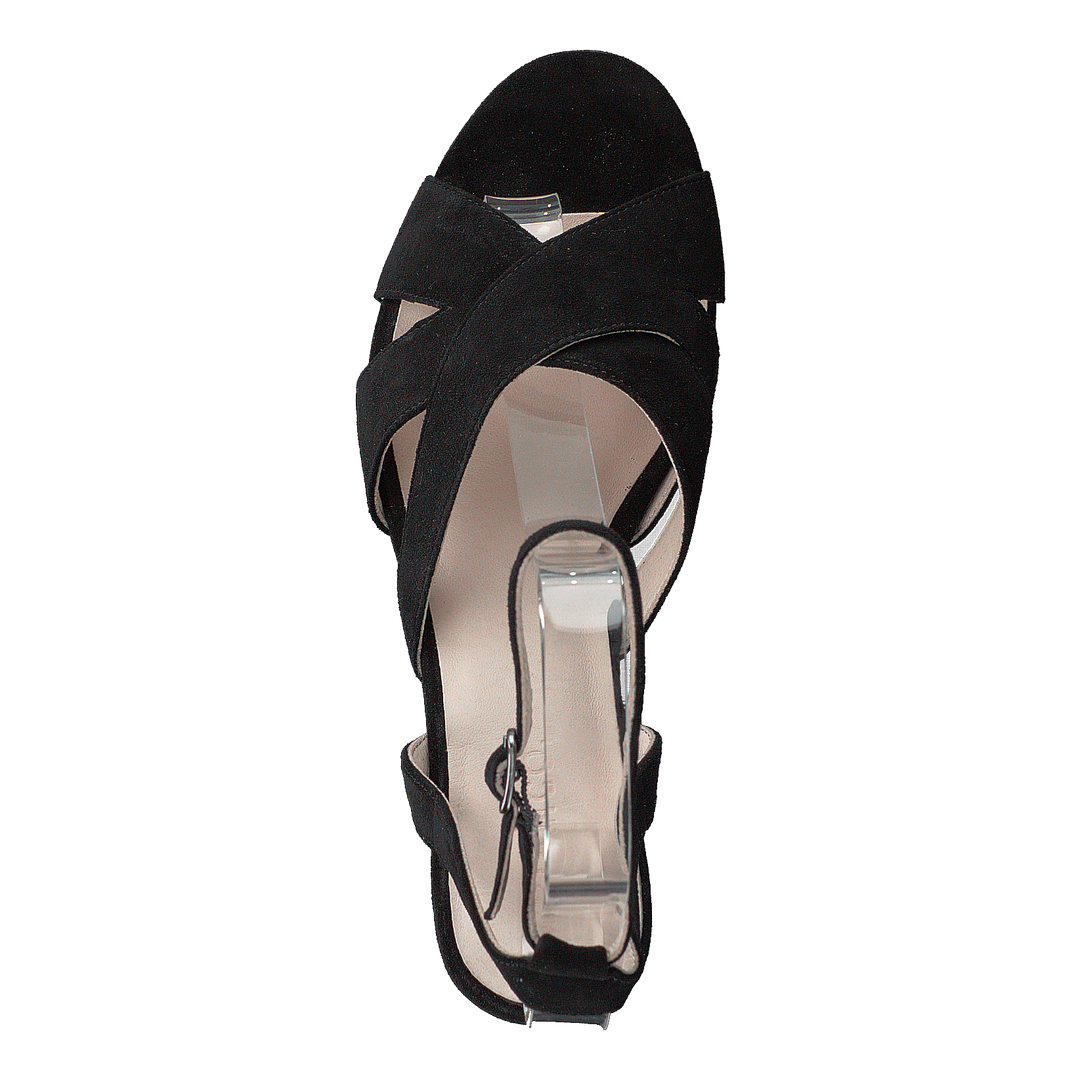 Carlie Suede Sandal 101 - Black 1