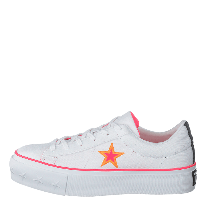 One Star Platform White / Racer Pink / Orange