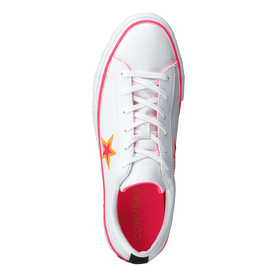 One Star Platform White / Racer Pink / Orange